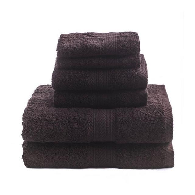 Signature 6-Piece Bath Towel Set in Chocolate