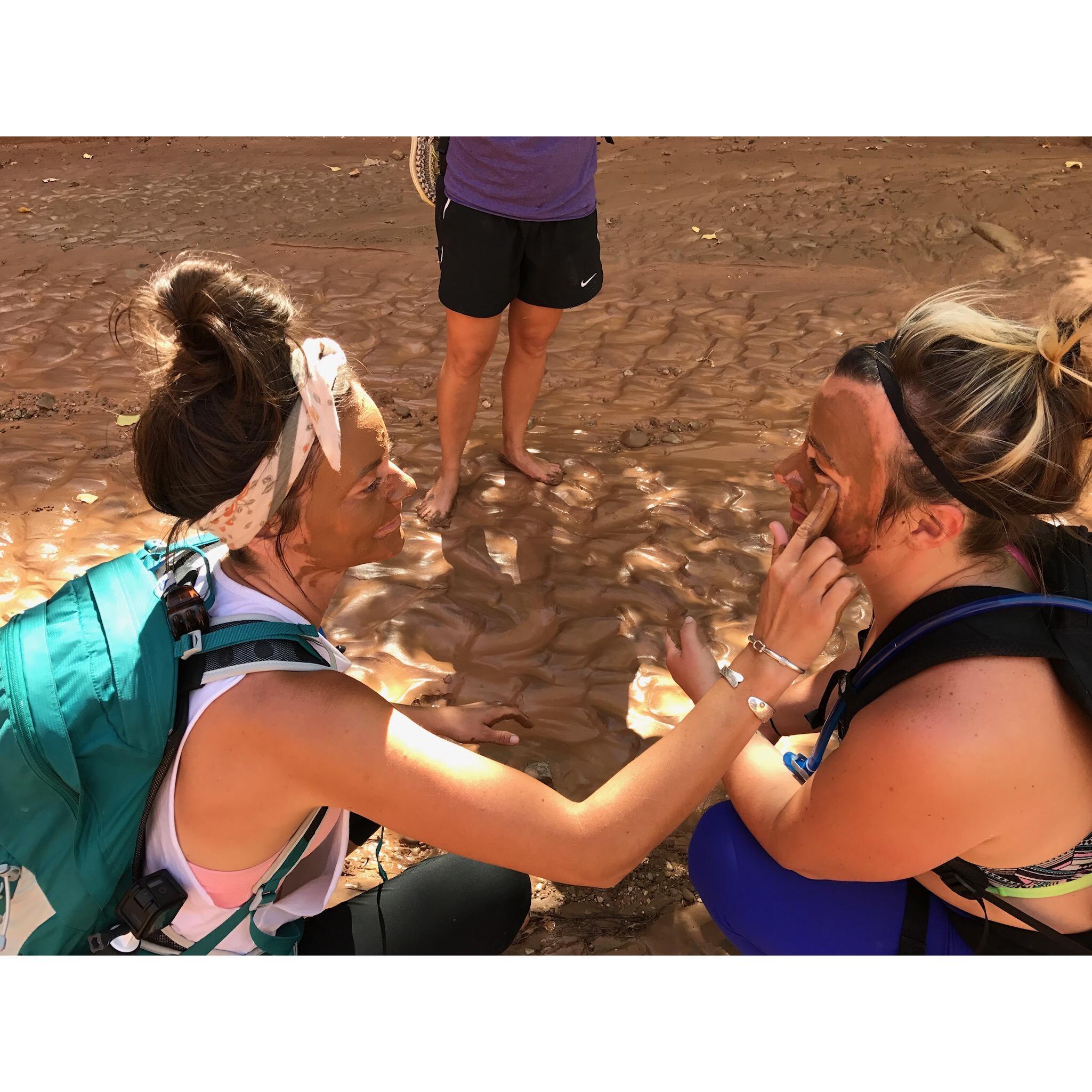 Bethany and Tiffany, MUD facials in Utah!