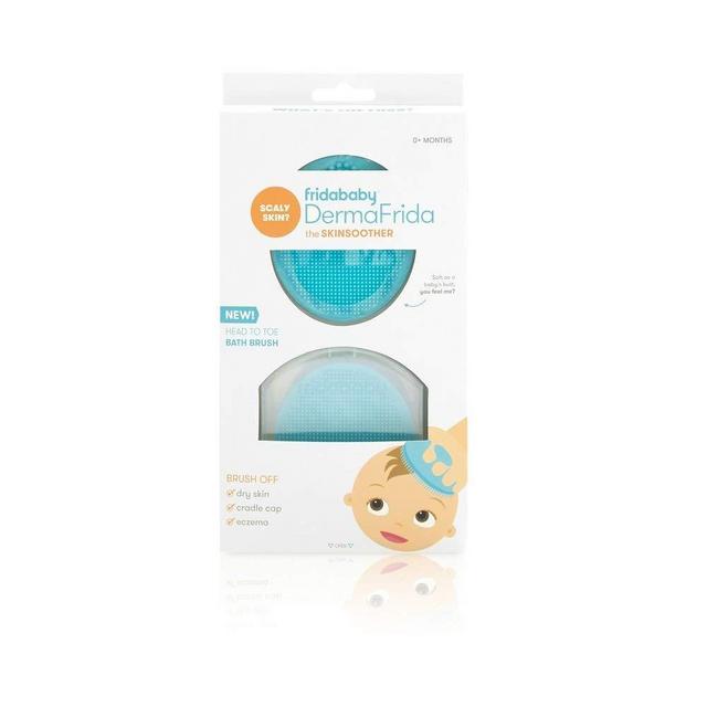 DermaFrida The SkinSoother Baby Bath Silicone Brush by Fridababy | Baby Essential for Dry Skin, Cradle Cap and Eczema (2 Pack)