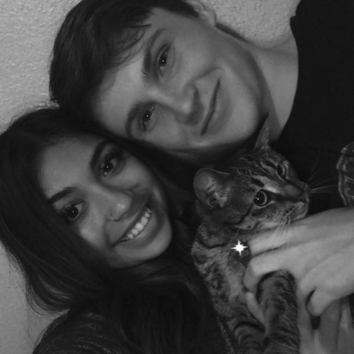 Celebrating my birthday with Roxie