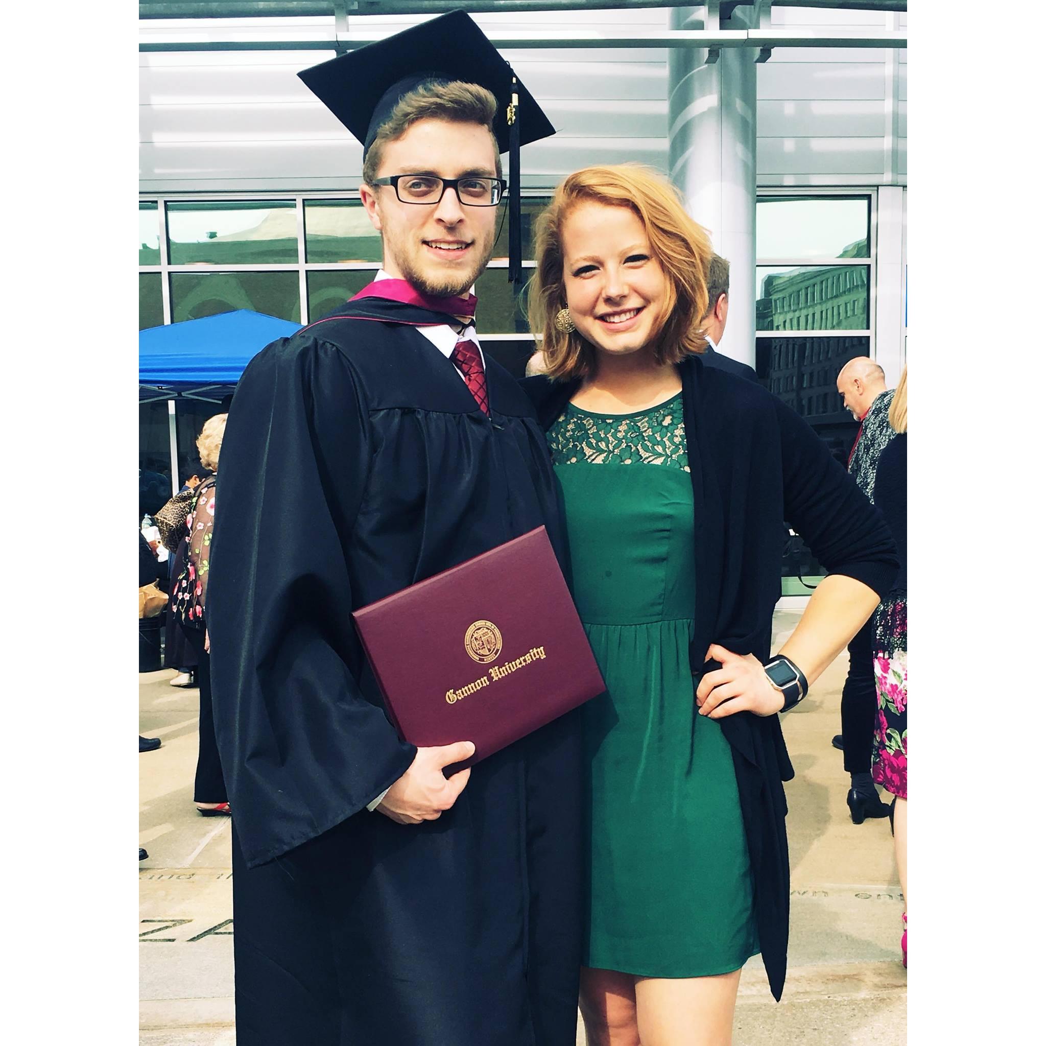 Colin's graduation from Gannon University. Spring 2018.