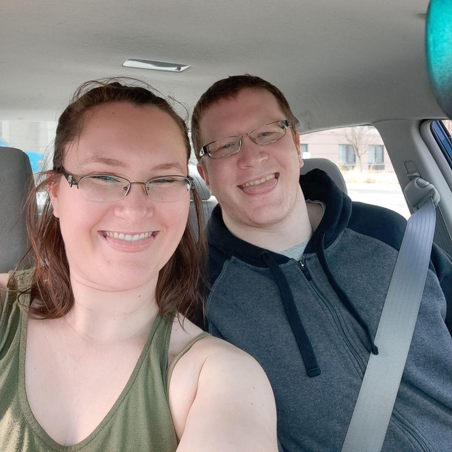 We were fortunate enough to take a trip out to Peoria recently to discuss hotel rooms and cake options. Here we are, filled with success, after finalizing some rooms to book for the big night :D