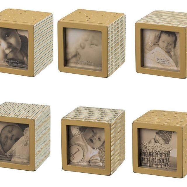 Primitives by Kathy Photo Block, Set of 6, Yellow Pattern