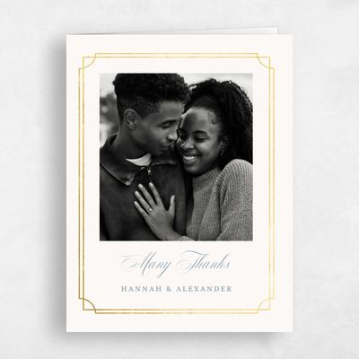 Beige Wedding Thank You - Vernazza Photo Foil