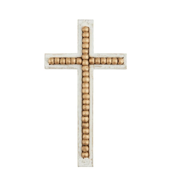 Large Gold Bead Cross