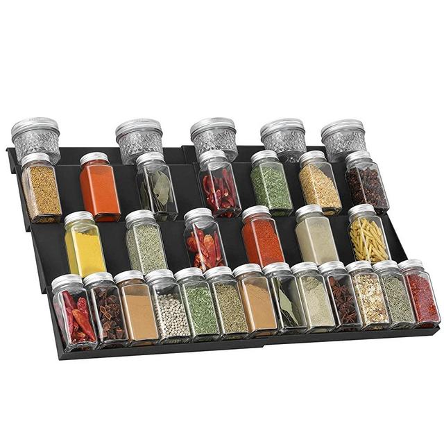 Churboro 36 Spice Jars with Labels- Spice Jars with Bamboo Lids