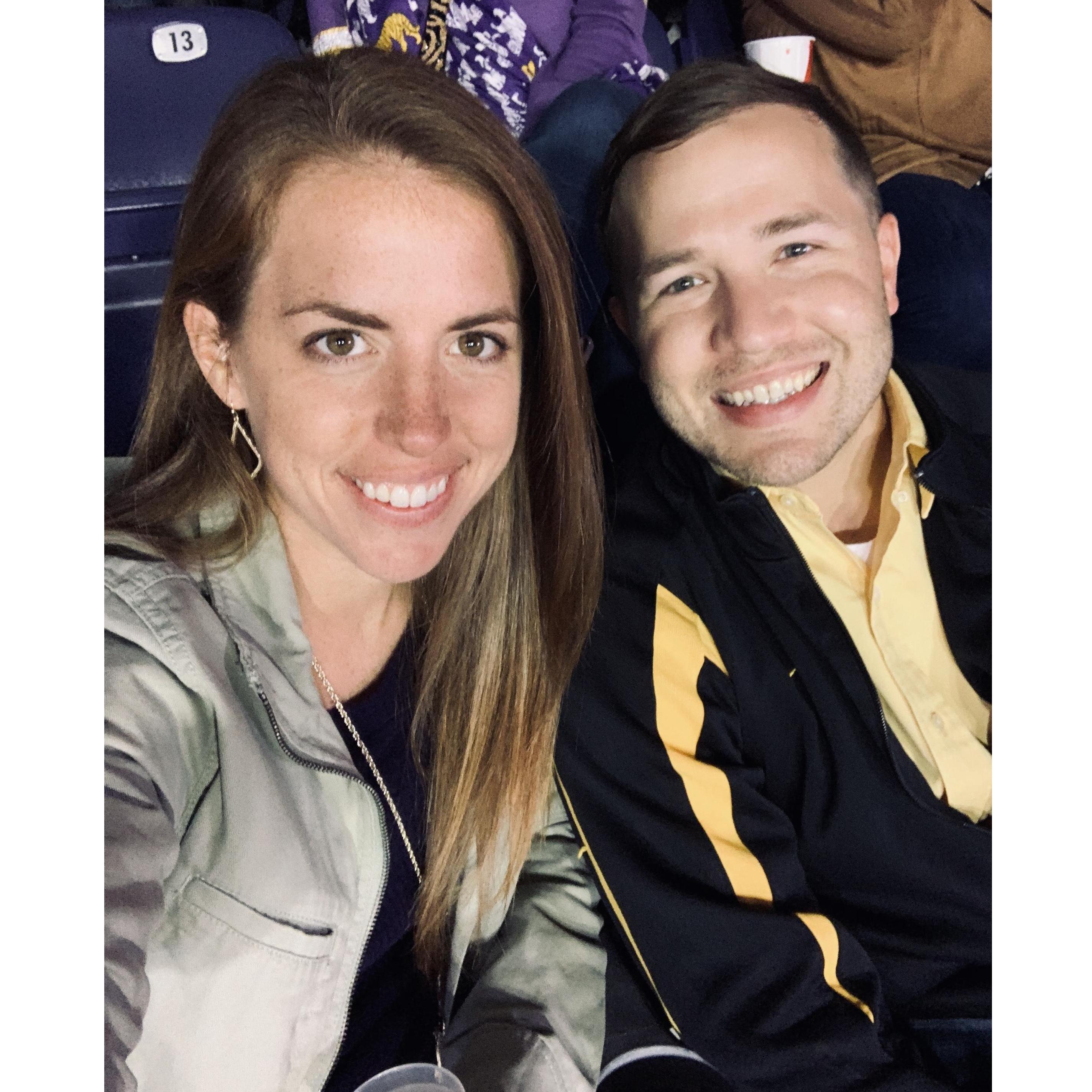 1st selfie - enjoying Gary's seats at the LSU vs Arkansas on 11/23/2019.