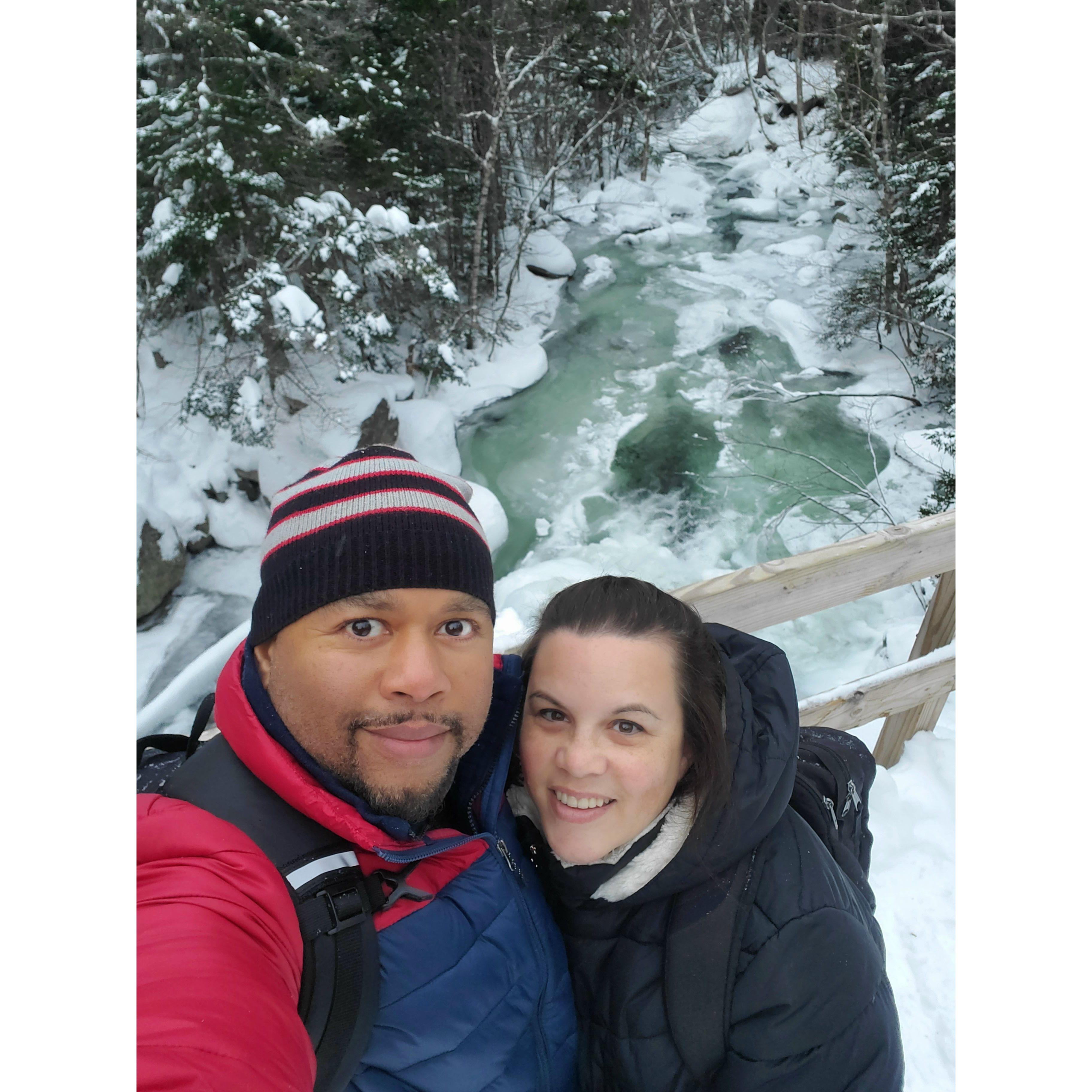 Mountain hiking in NH