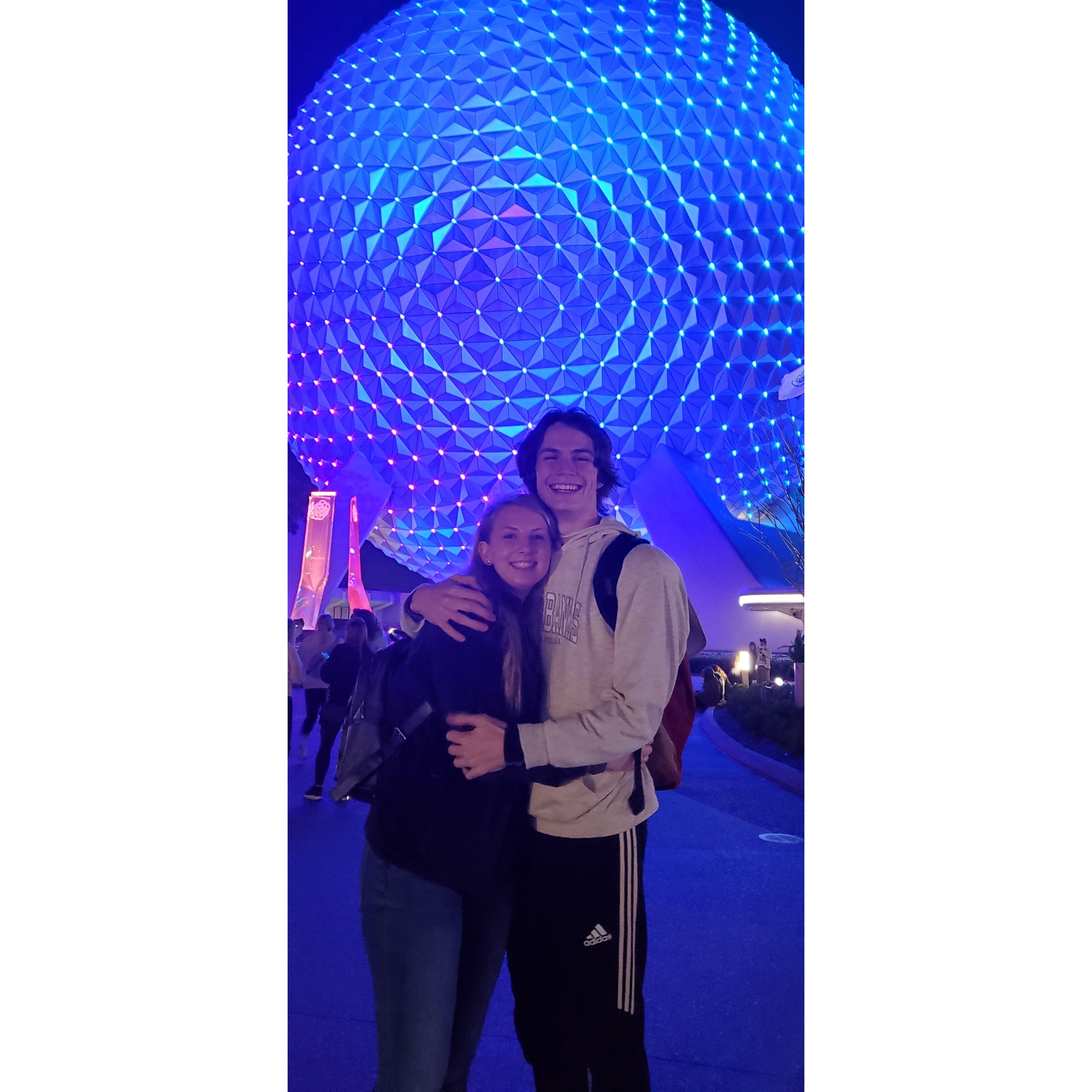 These two really enjoy Epcot!