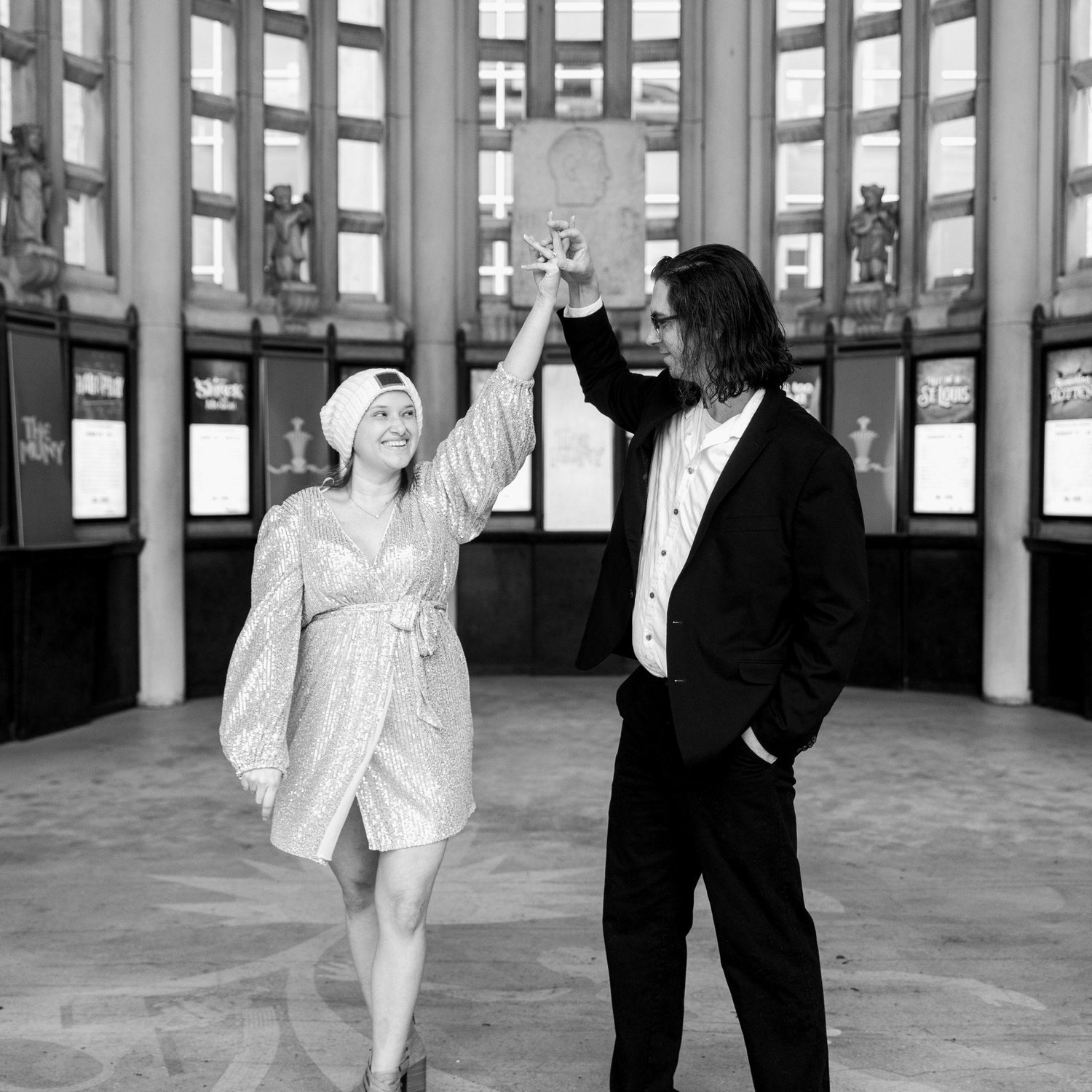 Thank you to our wonderful photographer, a close friend, Lauren Schlesselman of Lauren Nicole Imagery for capturing our engagement pictures at the Jewel Box and The Muny in Forest Park!