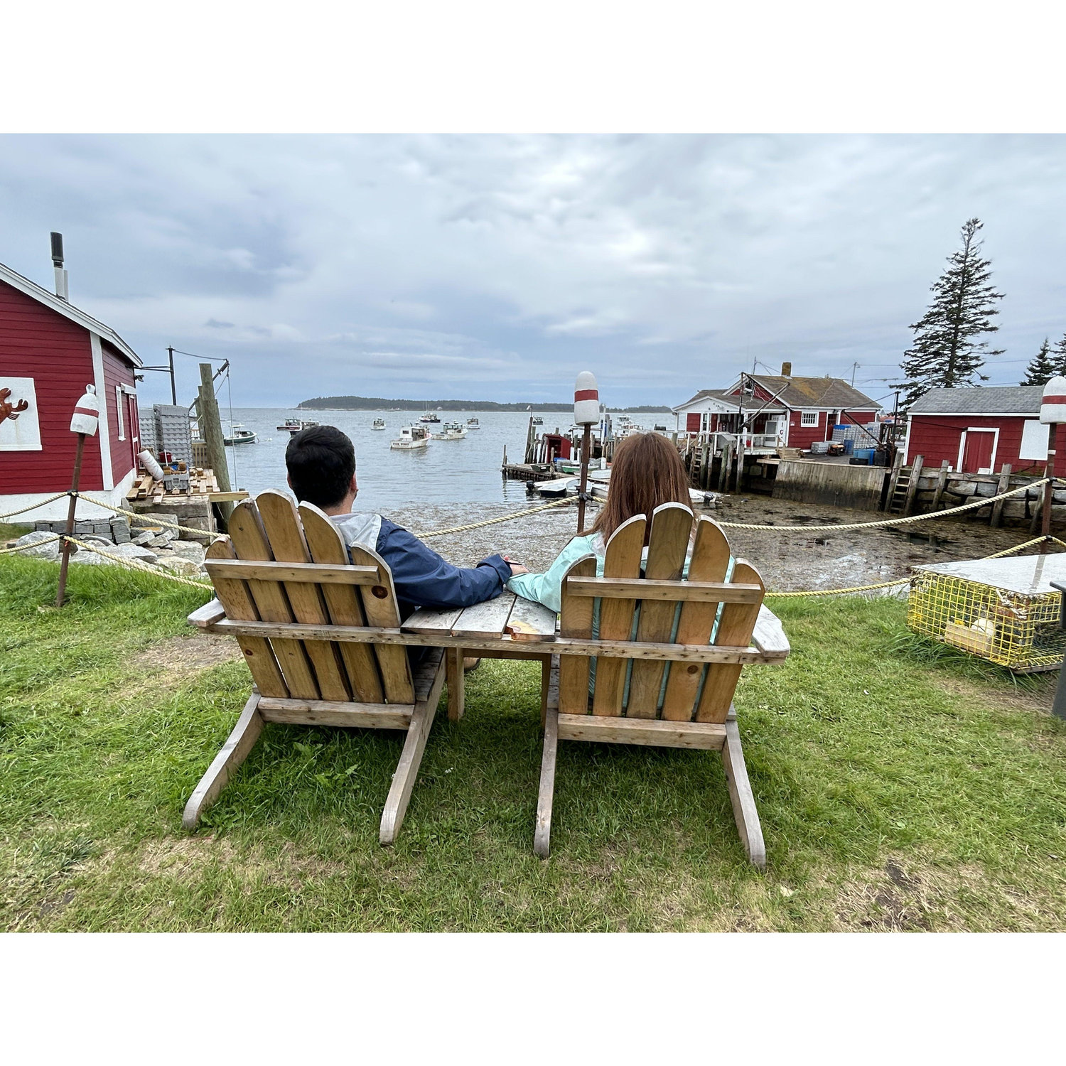 This was taken at McLoon's Lobster Shack in Maine. It remains one of our favorite places to this day.