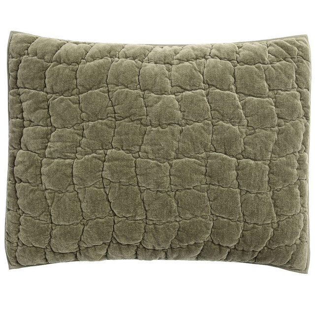 Cozy Cloud Handcrafted Quilted Sham, Loden, Standard