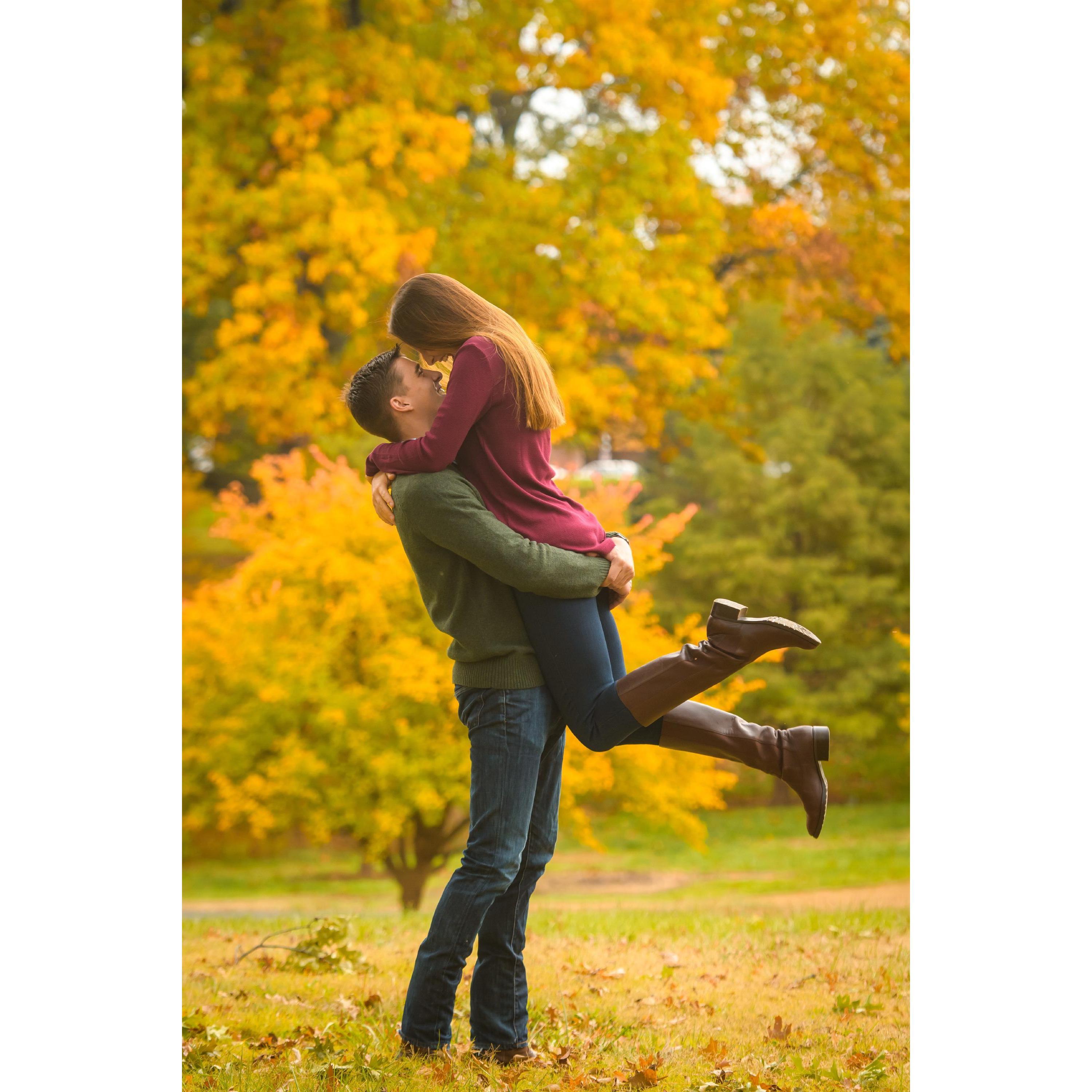Engagement Photos Forest Park, Nov 2017