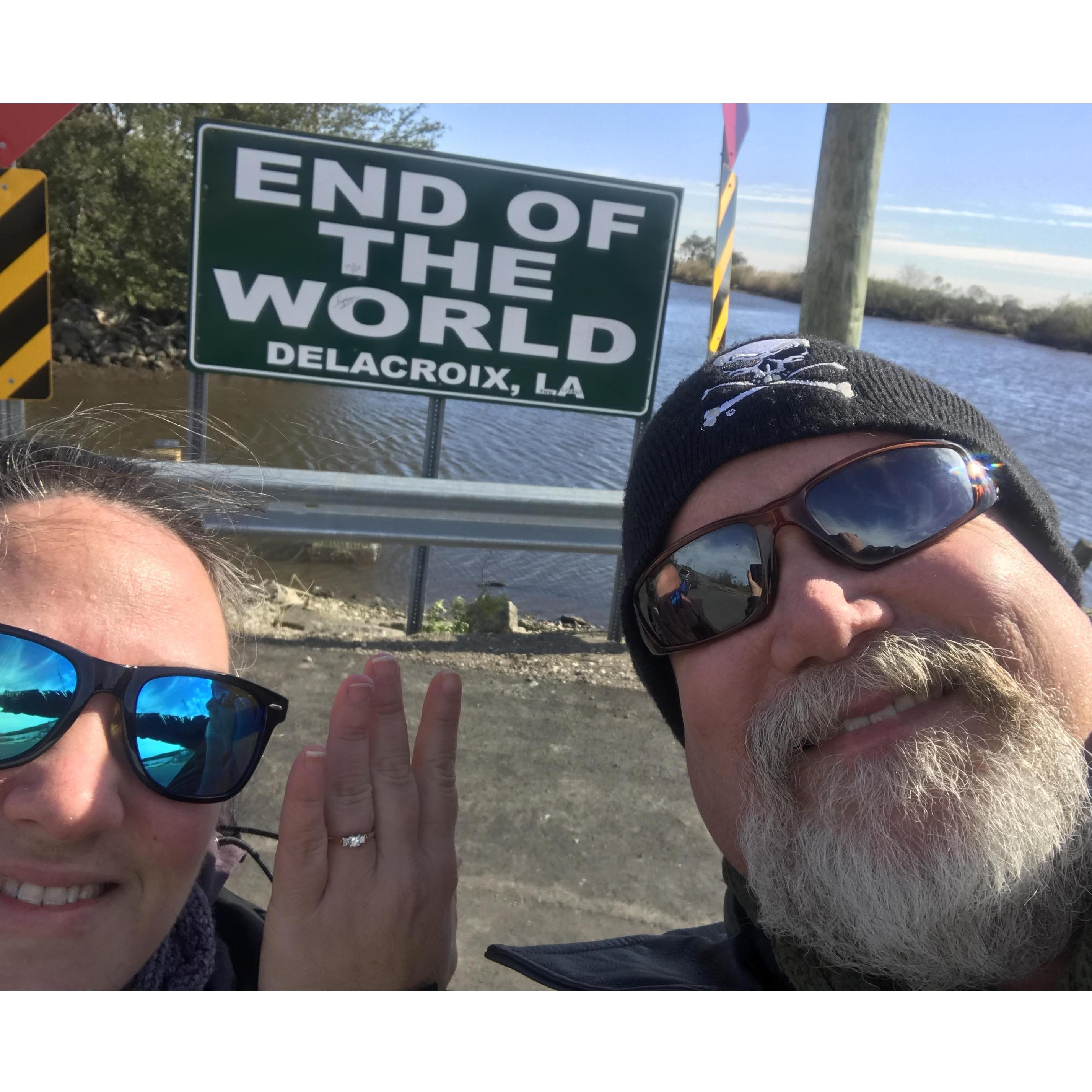 Joby took Estilla to the end of the world to make her happy.
