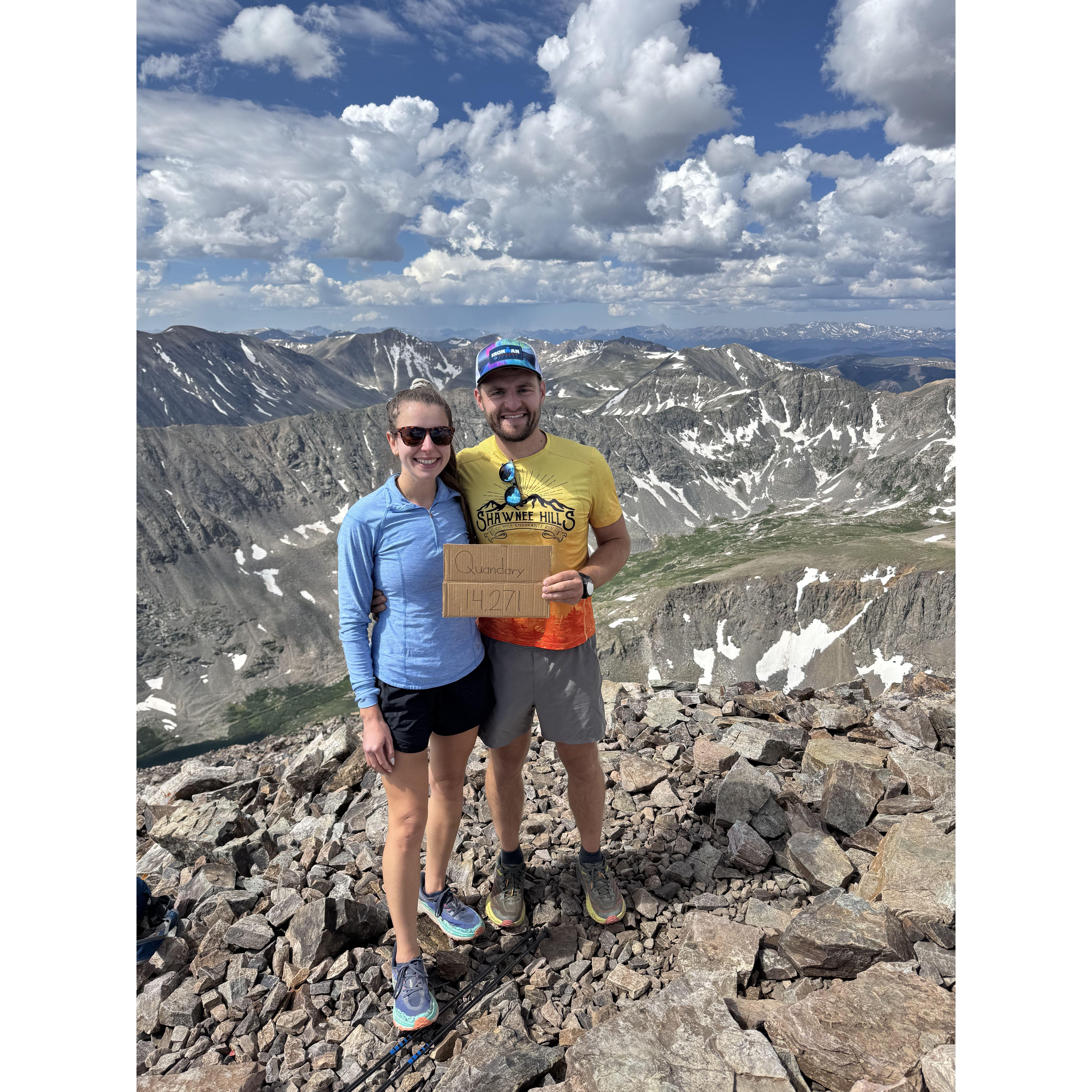 Hiked our first 14,000ft mountain (Mt. Quandary).