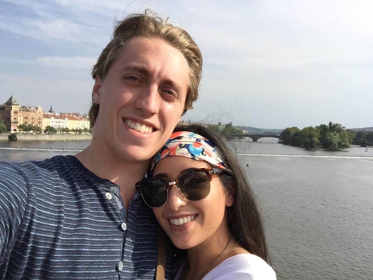 On the Charles Bridge in Prague