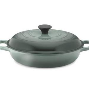 Le Creuset Signature Cast-Iron Braiser, 3 1/2-Qt., Ocean