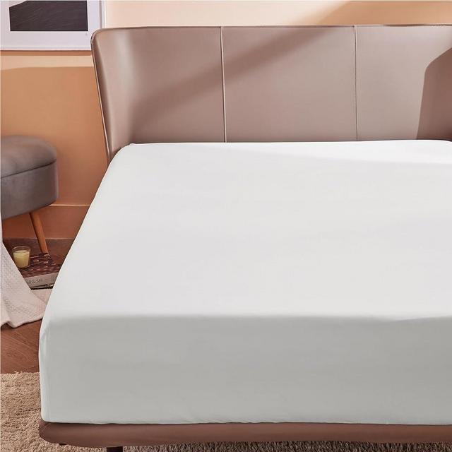 Bedsure King Fitted Sheet Only - Bed Sheets Extra Deep Pocket up to 16 inch, Ultra Soft Bottom Sheet for King Size Bed, White, 78" x 80"