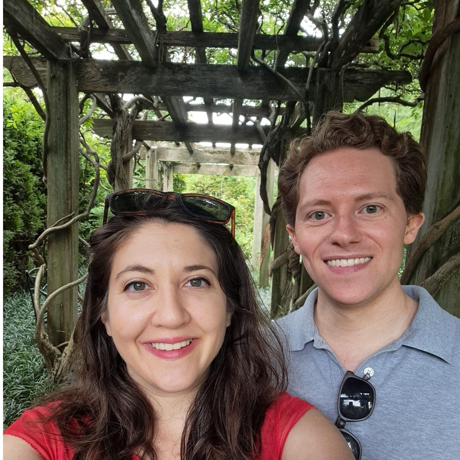 Under the trees in Longwood Gardens.