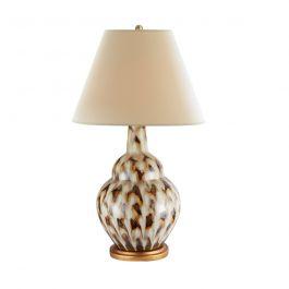 Bunny Williams Ceramic Pheasant Feather Lamp in Brown