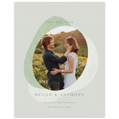 Laurel Green Wedding Digital Save the Date - Madrid Photo