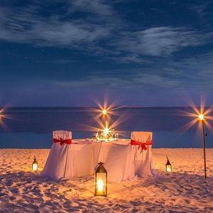 Candlelight Dinner on Our Honeymoon
