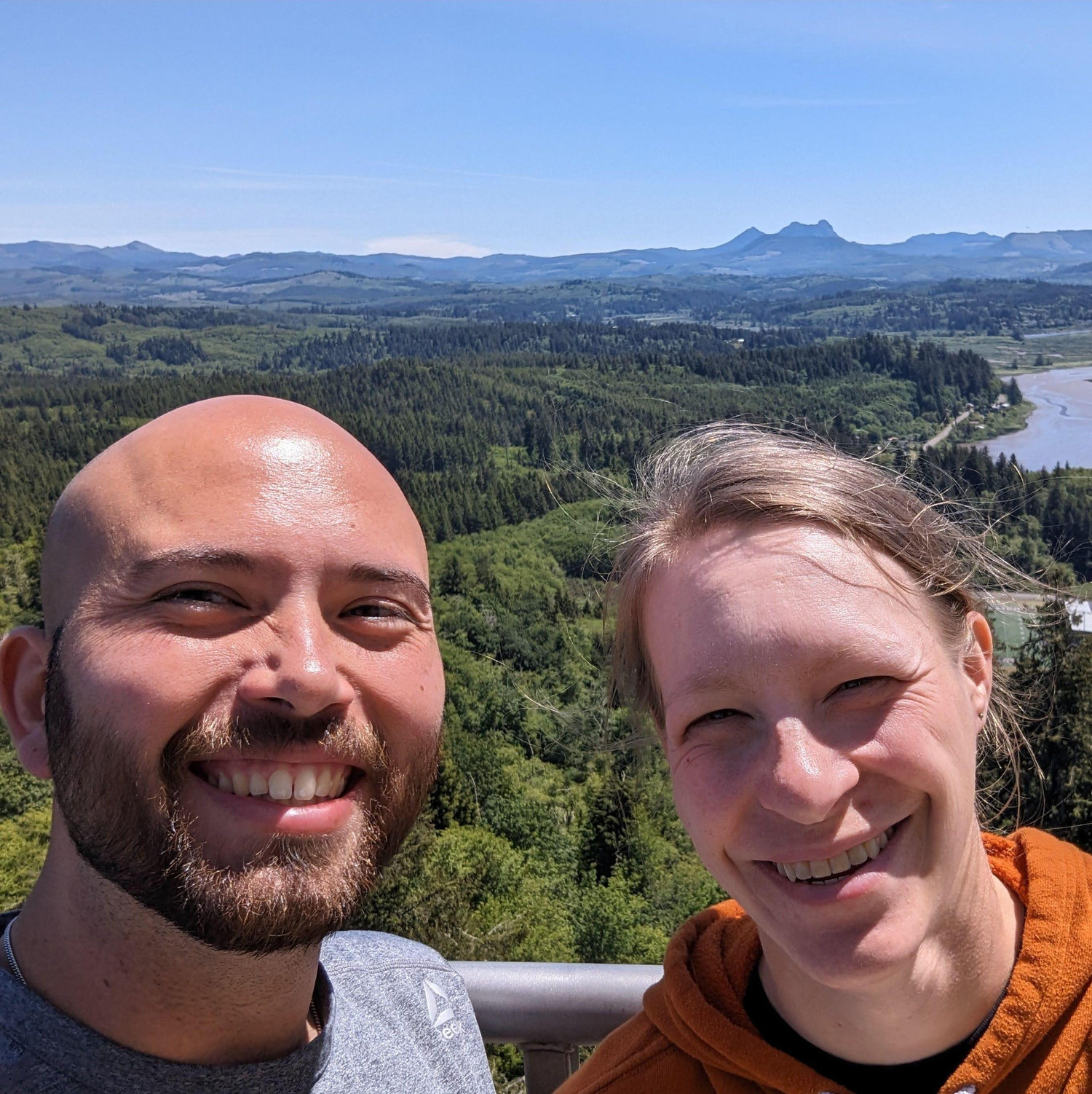 Atop the Astoria Column