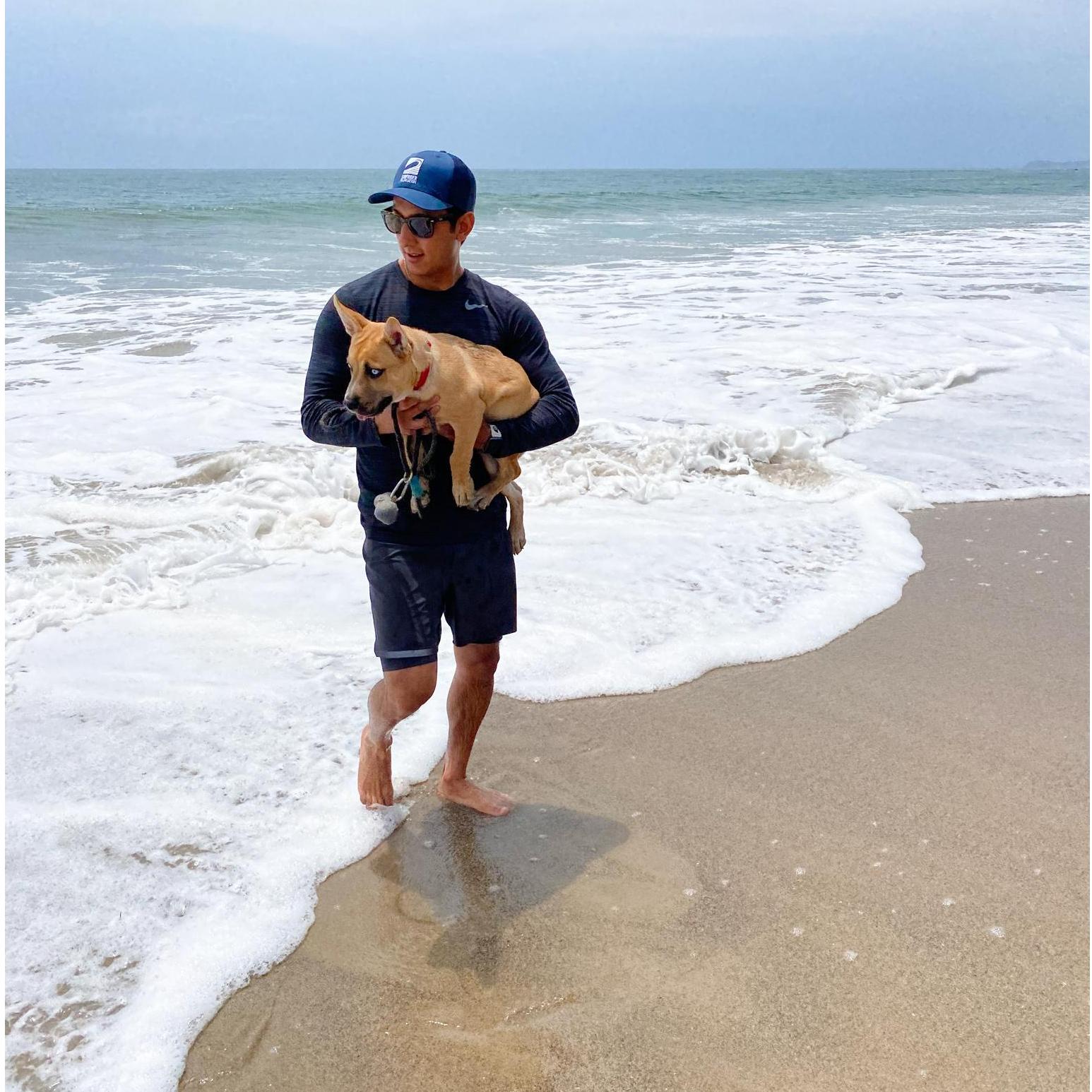 And one of our favorite ways to spend time together is playing with our pup, Zuma, at the beach