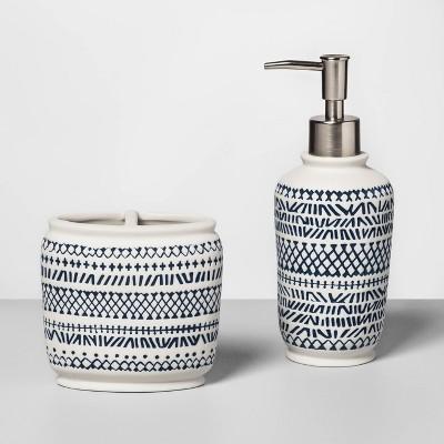 Americana Ceramic Toothbrush Holder & Soap/Lotion Dispenser - Opalhouse™