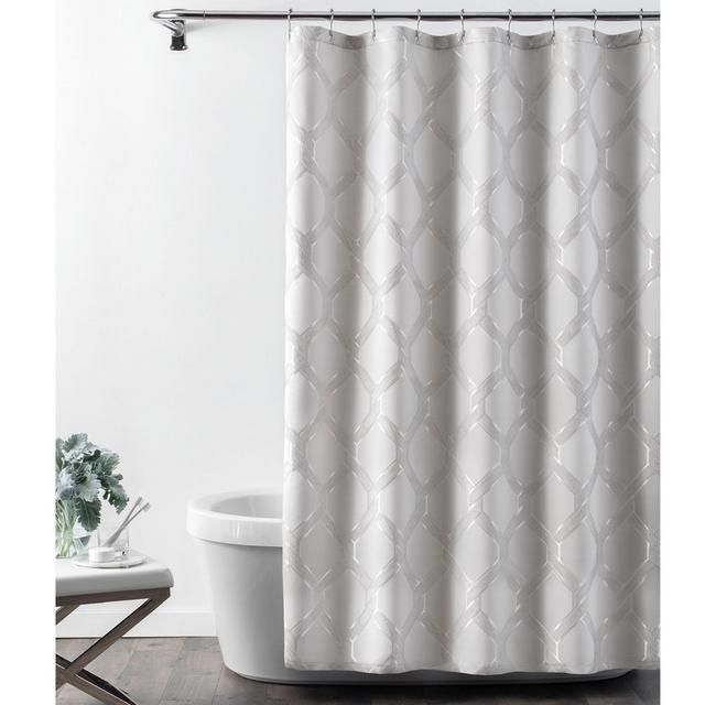 Croscill® Gwynn Shower Curtain in Silver