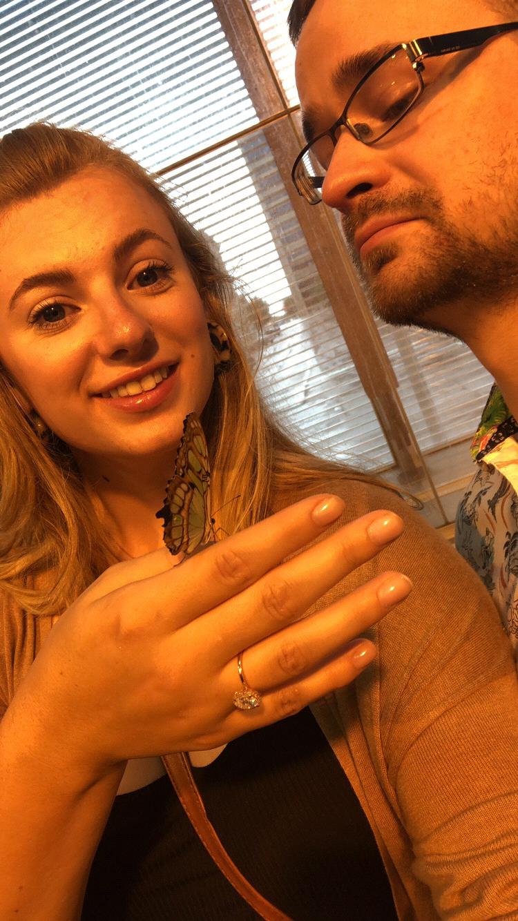 Making butterfly friends at the Milwaukee Museum. September 1st, 2018