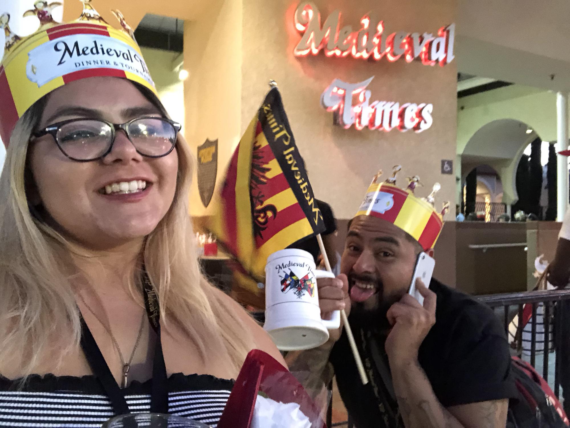 Having fun as king and queen!
