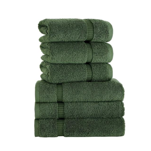 6pc Villa Hand Towel Set Green - Royal Turkish Towel