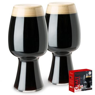 Spiegelau Craft Beer Stout Glass, Set of 2, European-Made Lead-Free Crystal, Modern Beer Glasses, Dishwasher Safe, 21 oz
