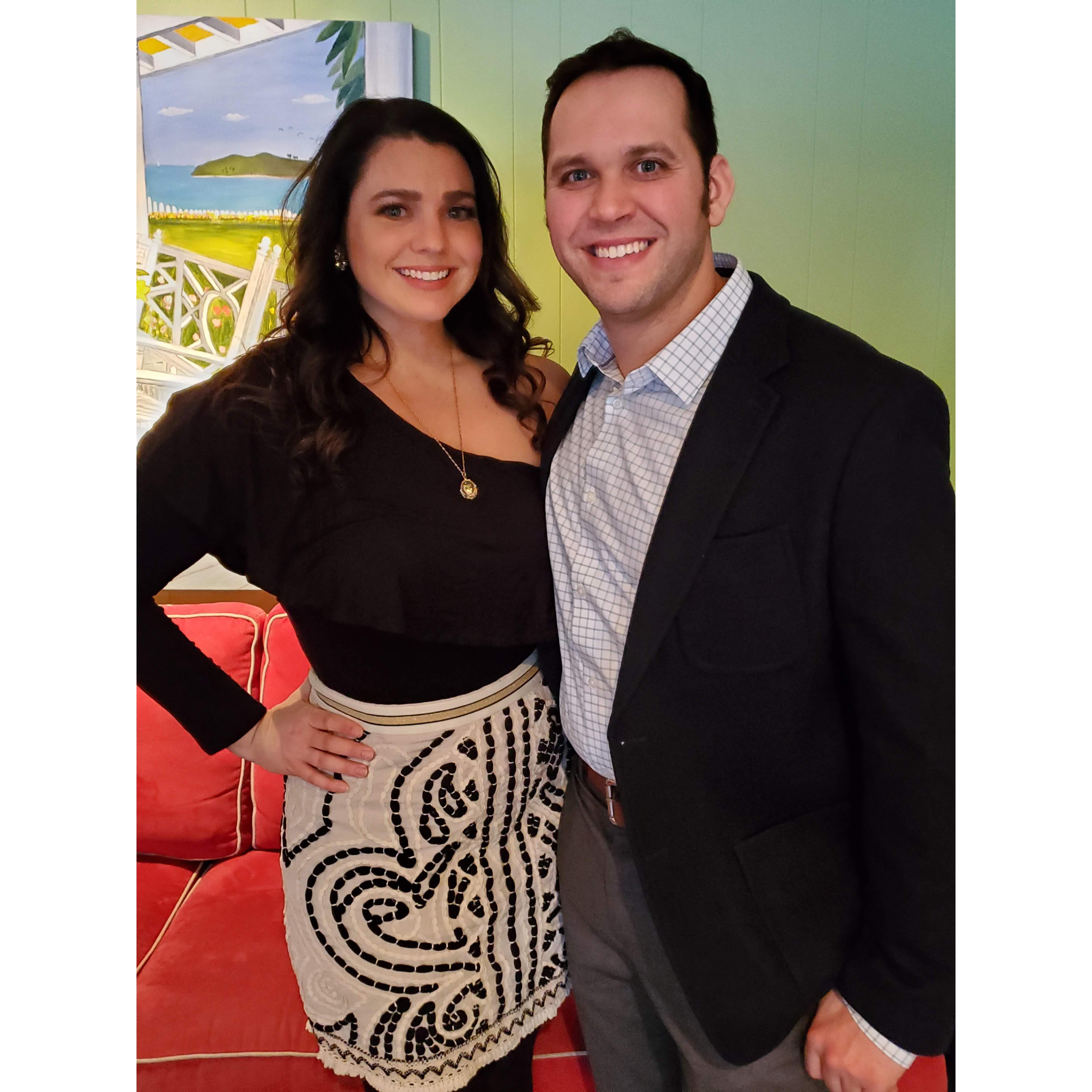 At our wedding shower 2/29/20