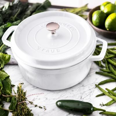 9 inch Black - Staub Enameled Cast Iron Round Dutch Oven