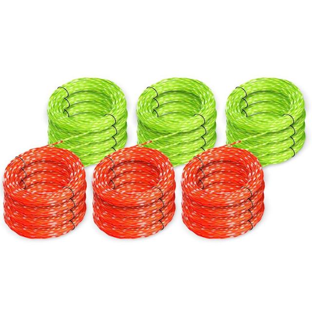 YWTESCH 12 Pack AL2420PD 0.095’’ Replacement Twisted Trimmer Lines Compatible with All EGO 15-Inch String Trimmers, 168 FT Dual Color Pre-Cut Heavy Duty Weed Wacker String for EGO Line Trimmers