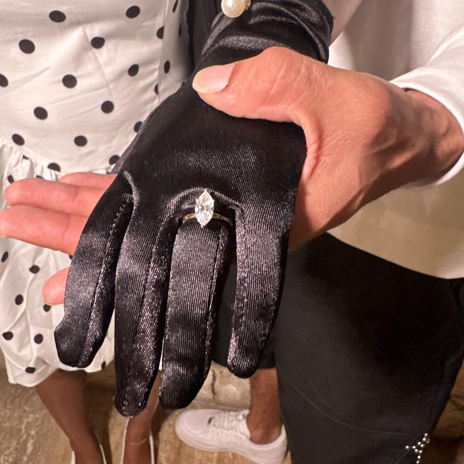 The cut glove in question.