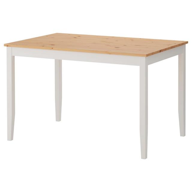 LERHAMN Table, light antique stain, white stain46 1/2x29 1/8 "