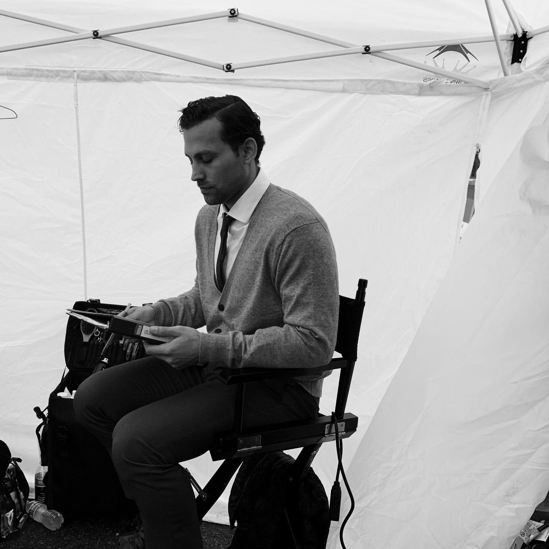 On the set of Danny’s Film “The Lonely Stranger”