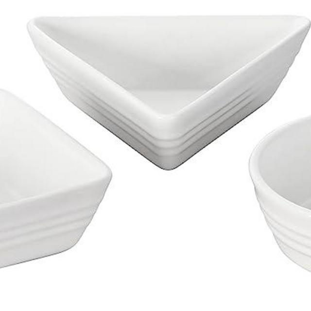 Le Creuset Stoneware Set of 3 Tapas Dishes, White