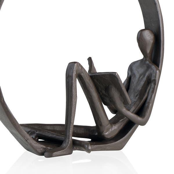 Danya B. Encircled Reader Iron Sculpture