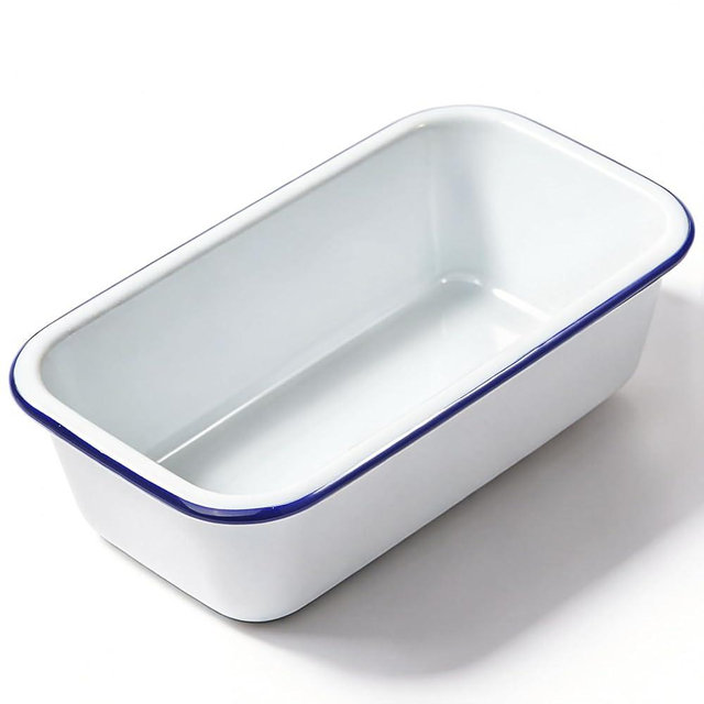 Webake Enamel Loaf Pan 8.5 x 4.5 in Banana Bread Loaf Pan for Baking, Even Heat Distribution, Nonstick Enamelware Meatloaf Pan
