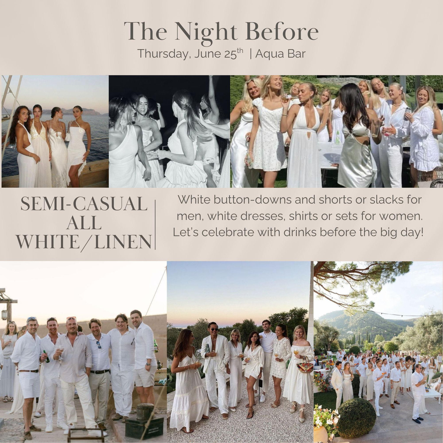 The Night Before - Welcome Drinks | Thursday, June 25th