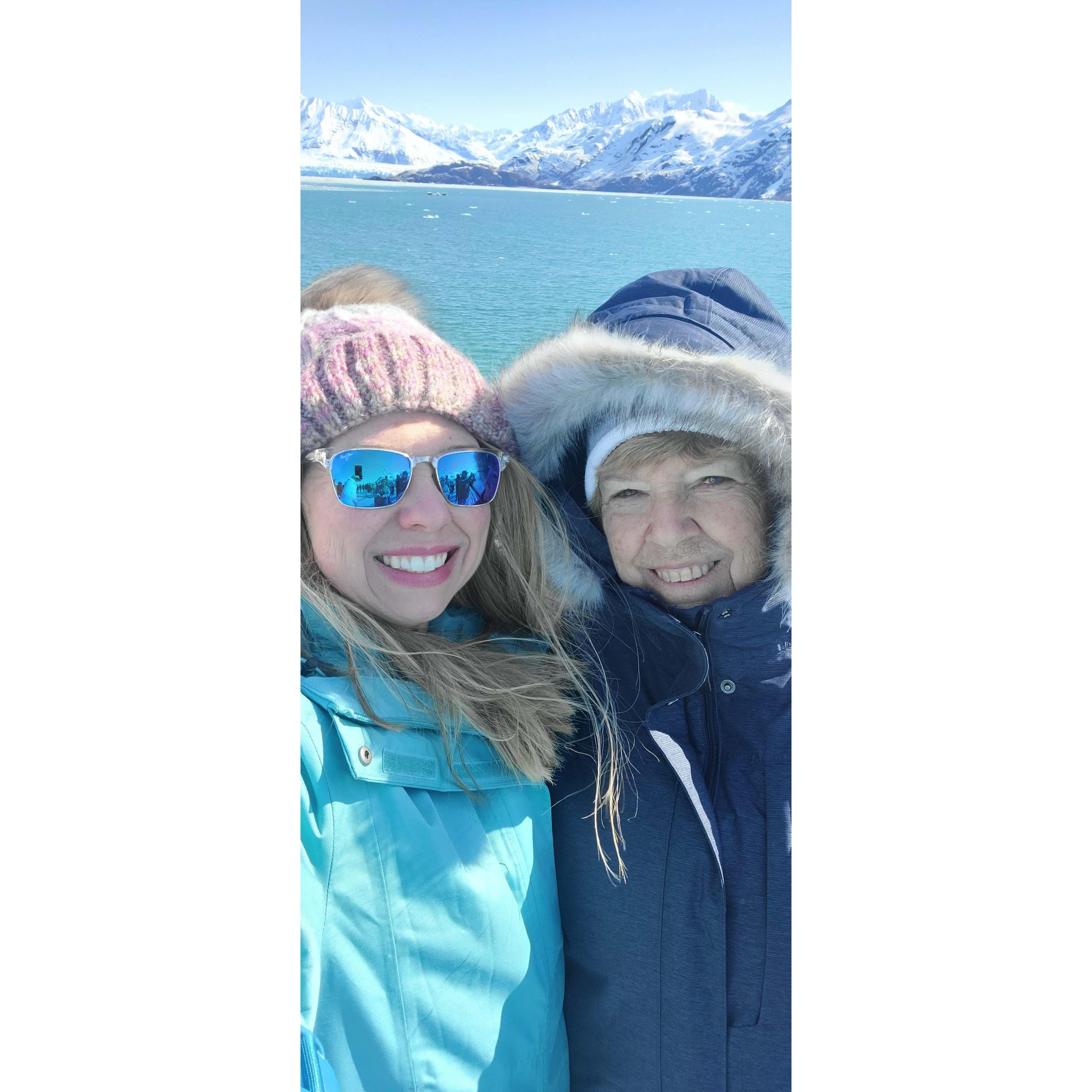 Mom and Jess all bundled up