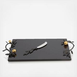 Pomegranate Cheese Board with Knife