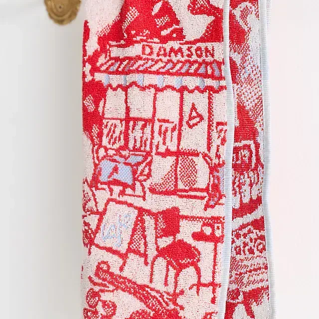 Damson Madder Cotton Woven Hand Towels