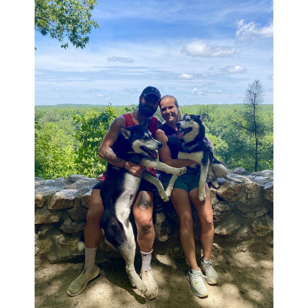 Overlook point at Raven Rock State Park, where the view of the river/park/forest came only second to a beautiful fiance!