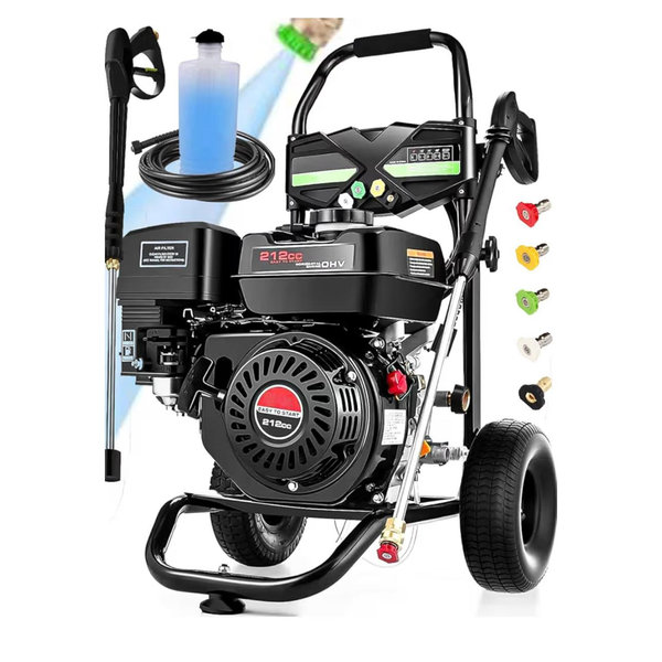 Gas Powered Pressure Washer 4200 PSI Gas Power Washer 4.0 GPM 212CC Commercial High Pressure Washer, with Spray Gun and Extension Wand, 5 Quick Connect Nozzles, Copper Pump,EPA/CARB/ETL (Black)