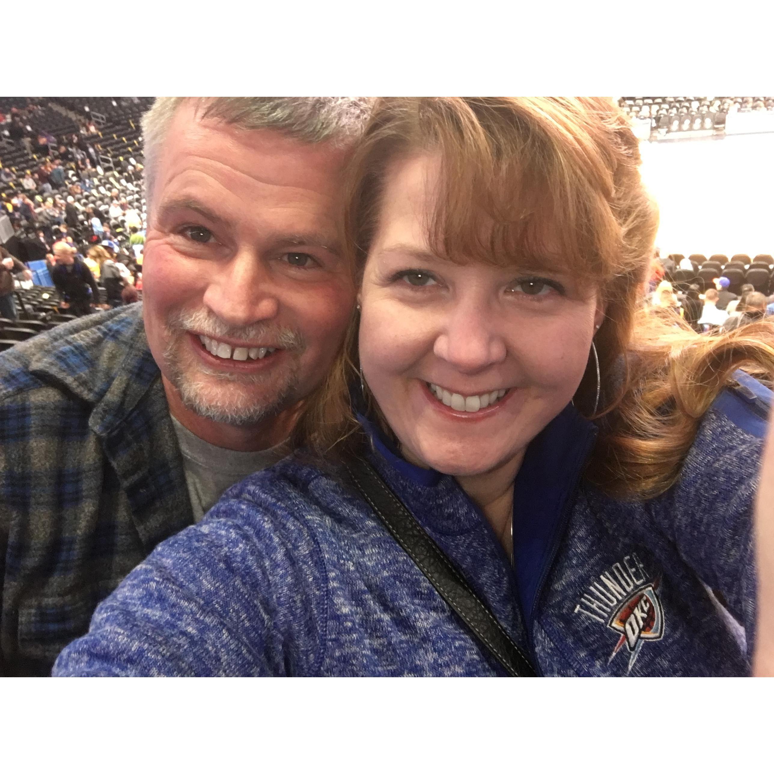 Anniversary date to Nuggets and Thunder game! One of my best dates ever!